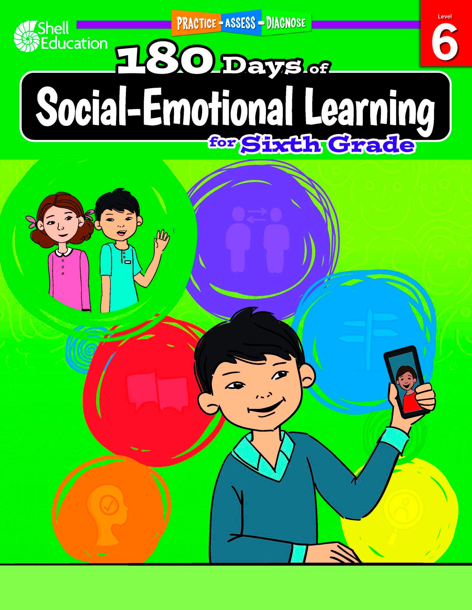 Shell Education 180 Days of Social-Emotional Learning, Sixth Grade, Item Number 2089434